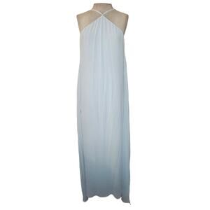 Nouvelle Light Blue Chiffon Maxi Dress Size Small